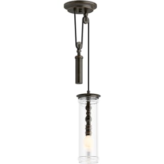 KOHLER Damask 1-Light Oil Rubbed Bronze Adjustable Pendant with Shade