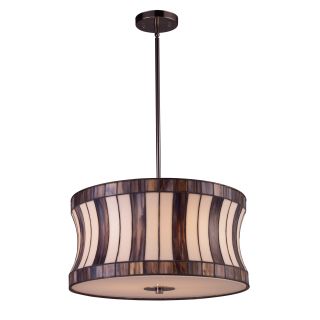 A thumbnail of the Landmark Lighting 72043 Black Chrome With Tiffany Glass