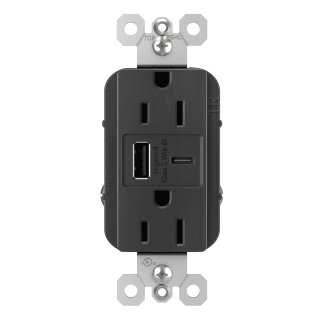 Multi Port R26USBAC6W Legrand radiant 15 Amp Decorator Wall Outlet with 6.0 Amp USB Charger White Ultra Fast Charge USB-AC 
