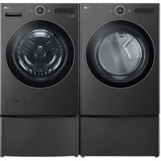 Lg washer and dryer sales set with pedestals