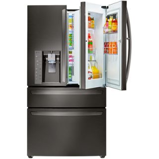 Lg Lmxs30776s Stainless Steel 30 Cu Ft 36 Inch Wide 4 Door French Door Refrigerator With Door In Door Ventingdirect Com