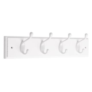 Liberty Hardware 129847 Flat White and White Four Hook Heavy Duty