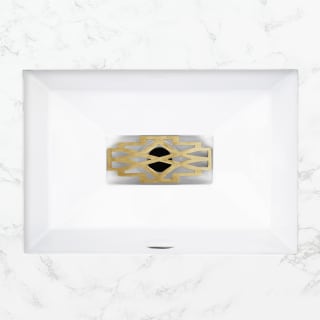 A thumbnail of the Linkasink P011-GM008 White Glaze with Satin Unlacquered Brass