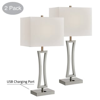 Lite Source LS 23679 2PK Brushed Nickel Orleano 2 Light 28 Tall Buffet Lamp Sets LightingDirect