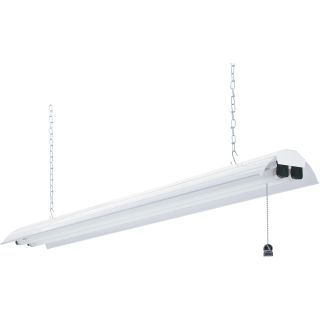 Lithonia Lighting 1245 SHOPLIGHT Silver 2 Light 48 Wide Fluorescent Single Pendant LightingDirect