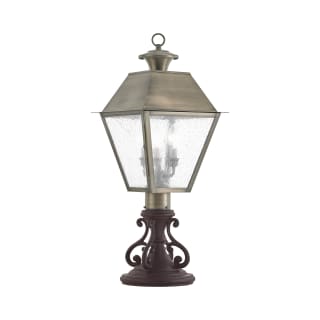 Livex Lighting 2169-29 Vintage Pewter Mansfield 3 Light 20 High Outdoor Post  Light 