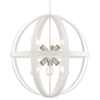 A thumbnail of the Livex Lighting 49646 Textured White with Brushed Nickel Cluster