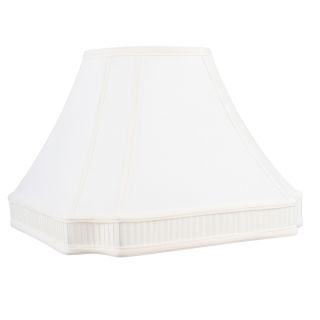 A thumbnail of the Livex Lighting S541 White Round Cut Corner Shantung Silk Shade with Bottom Pleat