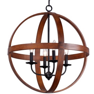Maxim 27574BWBK Barn Wood / Black Compass 4 Light 23