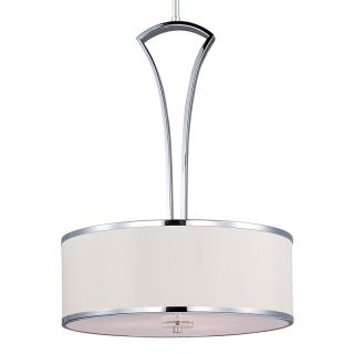 A thumbnail of the Maxim 39823 Polished Chrome / White Fabric Shade and Crystals