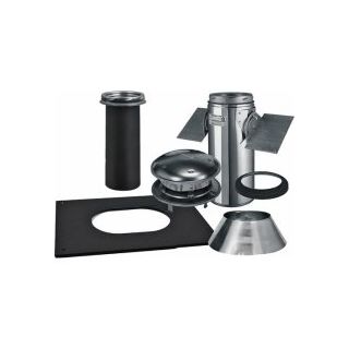 Selkirk 208621 Black Stainless Steel Type A Vent Stove Pipe Ceiling Support Kit 