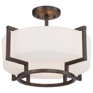 Minka Lavery 4417 281 Harvard Court Plated Bronze 3 Light Semi Flush