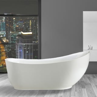 Miseno 231071 Bat Wh White 71 Freestanding Acrylic Soaking Tub With Reversible Drain Drain Assembly And Overflow Miseno Com