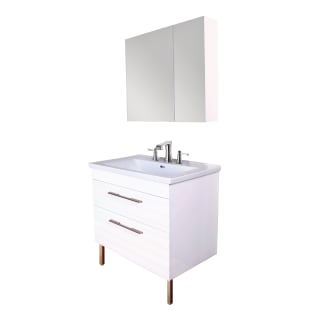 Miseno Mvin32vr Wh Gloss White Varrick 32 Wall Mounted Floating 2 Drawer Vanity Ceramic Top With Integrated Basin And Medicine Cabinet Option Faucetdirect Com
