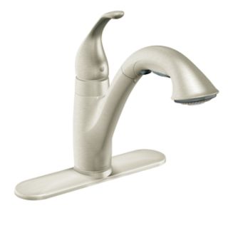 Moen 7545csl Classic Stainless Single Handle Kitchen Faucet With Pullout Spray From The Camerist Collection Faucet Com