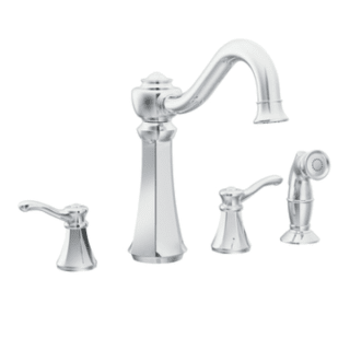 Moen CA7068CSL Stainless Steel Double Handle Kitchen Faucet ...