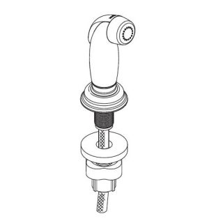 Moen 140028 Chrome Deck Mounted Side Spray Less Hose Guide ...
