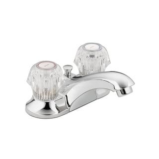 Moen Ca84422 Chrome Double Handle Low Arc Bathroom Faucet With
