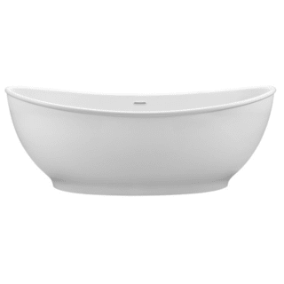 Mti Baths S500 Wh White Willa Designer 66 Free Standing Composite Soaking Tub With Center Drain Placement And Overflow Faucet Com