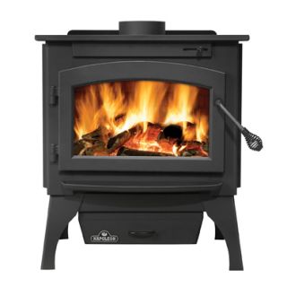 Napoleon 2100 Matte Black Economizer™ EPA 1.5 Cubic Foot Wood Burning Stove  from the Timberwolf™ Collection - VentingDirect.com