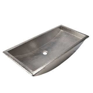 Native Trails Cps500 Brushed Nickel Copper 30 Trough Style Bathroom Sink For Drop In Or Undermount Installations Faucet Com