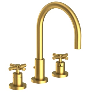 Newport Brass 990/04 Satin Brass (PVD) East Linear Double Handle Widespread  Lavatory Faucet with Metal Cross Handles 
