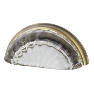 3 in. Center-to-Center Cup Crystal Frosted Fluted in Antique Brass Drawer Pull 3 in. Center-to-Center Cup Crystal Frosted Fluted in Antique Brass Drawer Pull