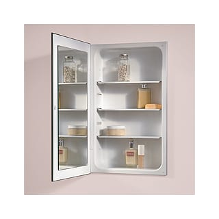 Nutone 1035p24whgx N A 26 Inch X 16 Inch Single Door Reversible Hinge Medicine Cabinet With Frameless Flat Mirror From The Cove Collection Ventingdirect Com