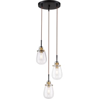 A thumbnail of the Nuvo Lighting 60/6853 Black / Vintage Brass Accents