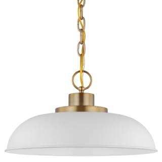 A thumbnail of the Nuvo Lighting 60/7480 Matte White / Burnished Brass