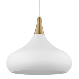 A thumbnail of the Nuvo Lighting 60/7516 Matte White / Burnished Brass