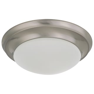 Nuvo Lighting 62 688 Brushed Nickel Twist Lock 14 Wide LED Flush Mount Bowl Ceiling Fixture Brushed Nickel LightingDirect