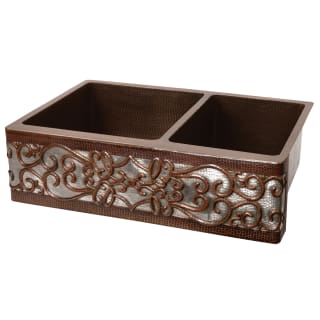 Premier Copper Products Ka60db33229s Nb Oil Rubbed Bronze Nickel Scroll Design 33 Farmhouse Double Basin Hammered Copper Kitchen Sink Faucet Com