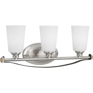 Progress Lighting P300142 009 Brushed Nickel Nealy 3 Light 23 Wide Bathroom Vanity Light Faucet Com