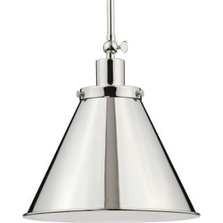 Progress Lighting P500325 104 Polished Nickel Hinton 12 Wide Pendant With Metal Shade Lightingdirect Com