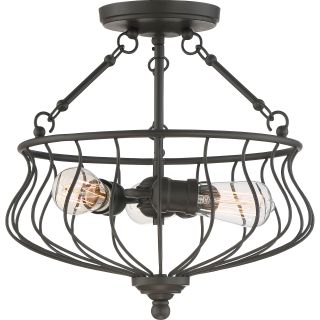 Quoizel Bns1715wt Western Bronze Baroness 3 Light 16 Wide Semi