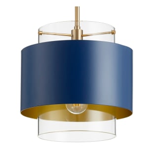 Blue and brass pendant light outlet