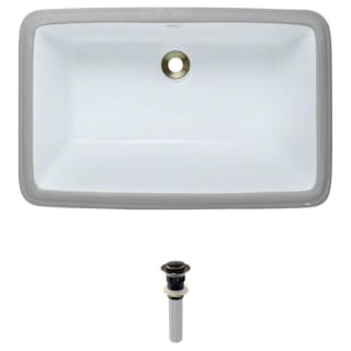 Rene Undermount Porcelain Bathroom Sink in White with Pop-Up Drain in Chrome