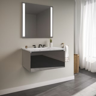 A thumbnail of the Robern 24-00NB00001 Tinted Gray Glass Vanity with Lyra Top