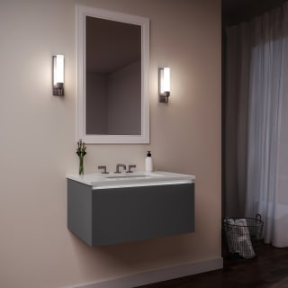 A thumbnail of the Robern 30-00TB00001 Matte Gray Glass Vanity with White Top
