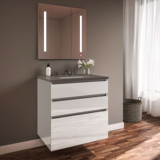 A thumbnail of the Robern 36-00NB00003 White Glass Vanity with Stone Gray Top