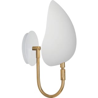 A thumbnail of the Robert Abbey Racer 9 Wall Sconce Modern Brass / Satin White Shades
