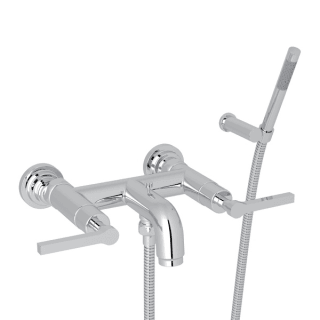 Rohl A2202lmapc Polished Chrome Avanti Wall Mounted Roman Tub