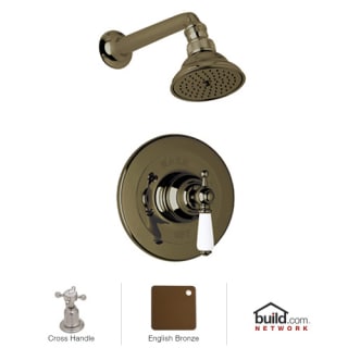 Rohl U.KIT50EX-PN Kit Perrin & Rowe Edwardian Jubilee Shower Package with Cross Handle includes U.1000X and C5504E Polished Nickel 