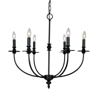 Roseto ECH1084ORBLK Oil Rubbed Black Feather Six Light Chandelier LightingDirect