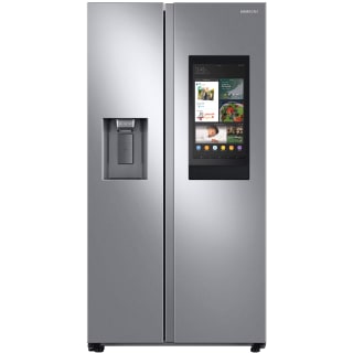 22 Cu. ft. Counter Depth Side-By-Side Refrigerator with Touch Screen Family Hub in Stainless Steel