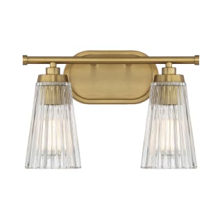 Savoy House 8 1745 2 322 Warm Brass Chantilly 2 Light 14 Wide Bathroom Vanity Light LightingDirect