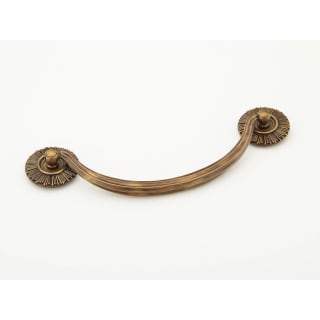 Schaub and Company 978-HLB Highlighted Bronze Sunburst 5-1/2 Center to  Center Solid Brass Drop Bail Cabinet Pull with Rosette Plates 