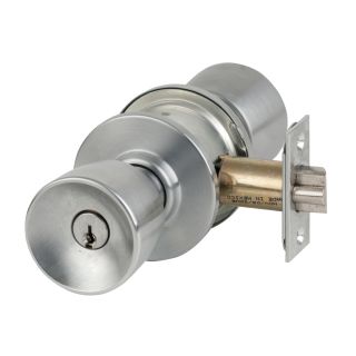 Schlage A40S TUL 626 Series A Grade 2 Cylindrical Lock Privacy Function Tulip Design Satin Chrome Finish Keyless