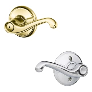 Schlage F40 FLA 608 Flair Lever Bed and Bath, Satin Brass, Door Levers -   Canada